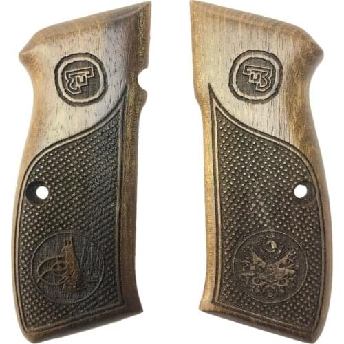 CZ75 Custom Color Ottoman Rigging and Tuğra Model Laser Cutting Wooden Grip