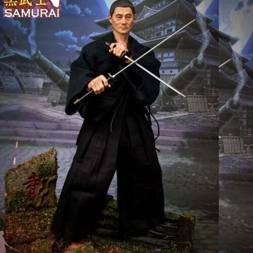 1/6 Scale Male soldier figure Japan SAMURAI black white hair Head Sculpt Clothes Set Model for 12 inch TBL Action Toy doll gift