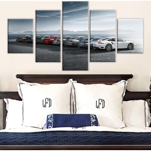 HD Printed Sports Car Painting on Canvas Room Decoration Print Luxury Car Poster Picture Canvas Wall Art Painting framed