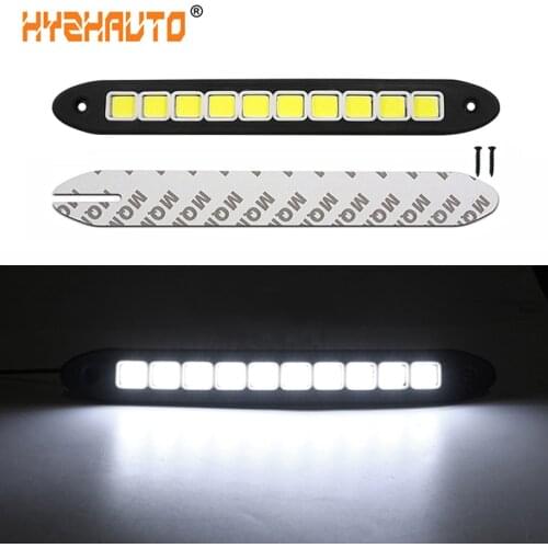 HYZHAUTO 1Pcs COB LED Strip Auto DRL DHO White Flexible Car Daytime Running Lights Trunk Lamp 6500K 12V