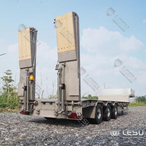 LESU Metal Hydraulic Trailer Pump Valve ESC Electronic Lifting Legs for 1/14 RC TAMIYA Tractor Truck Scania MAN Hino Model