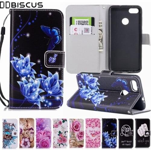 For Huawei P9 Lite Mini Leather Flip Wallet Case Cover For Huawei Y6 Pro 2017 Dual Sim SLA-L02 L03 L21 L22