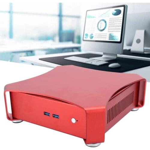 Mini HTPC ITX Computer Case DIY All AluminumMini PC Gaming Case USB3.0 Small for Desktop Gaming Computer X3 for digital signage