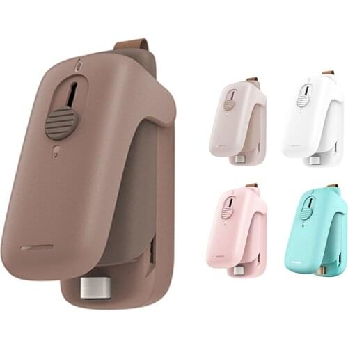 Mini Bag Sealer,2 in 1 Heat Sealer with Cutter,Bag Heat Sealer Handheld Portable Vacuum Sealers for Food Storage