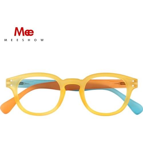 Meeshow Fashion Anti blue Reading Glasses Women mans ICE White clear Eyeglass Unisex blue light blocking glasses stylish 1513