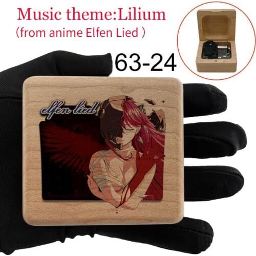 Color print Elfen Lied music theme lilium wind up Music Box for Christmas Birthday Musical Box girl kids Gift office decoration