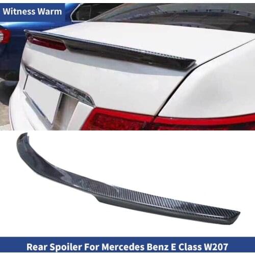 Real Carbon Fiber/FRP Rear Trunk lip Spoiler For Mercedes-Benz 2010-2016 E-class E350 E550 W207 C207 2-Door Rear Wing