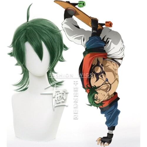 35cm Anime SK8 the Infinity Cosplay Joe Kojiro Nanjo Wig Role Playing Wigs Halloween Cosplay Mixed Gree Hair Wig Cap