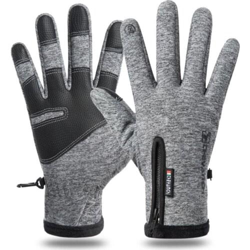 Anti-slip Touch Screen Full Finger Gloves Winter Wen / Women Warm Waterproof Gloves High Quality Cycling Gloves