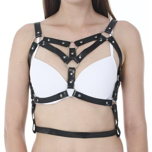 BDSM Leataher Sex Lingerie Harness For Women Garter Bra Belt Stockings Body Bondage Leg Harness Belts SexToolsJuguetes Sexul3s