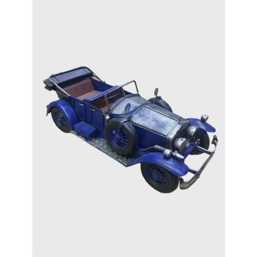 SIRMAK Blue Handmade Decorative Metal Car, Fast Delivery from Turkey