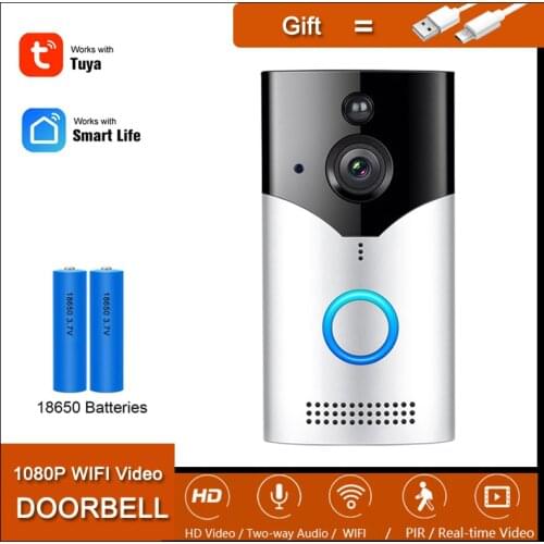 Tuya App 2MP Smart WiFi Video Doorbell Camera Visual Intercom With Motion Detect/Two-Way Intercom Wireless Home Security Cam