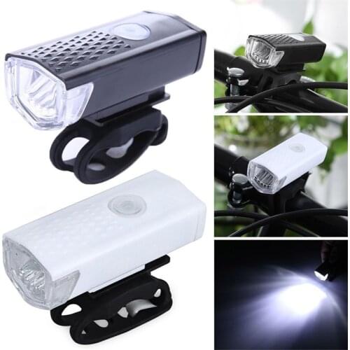 Bike Lights USB Rechargeable LED Bicycle Lights Front Headlights + Rear Taillight Waterproof Bicycle Flashlight Warning Lights