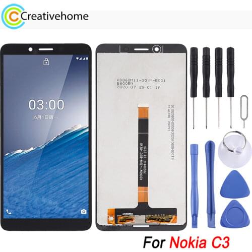 High Quality LCD Screen and Digitizer Full Assembly with / without Frame for Nokia C3