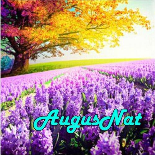 Yellow trees diamond painting lavenders daimont embroidery full scenery daimand mosaic stickers diamant paint pictures big size