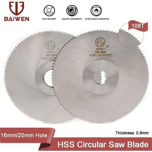 110mm 108T HSS Circular Saw Blade Cutting Wheels Metal Cut Off Discs Power Tools Accessories For Iron Stainless Steel
