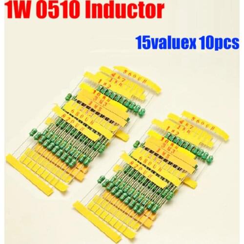 15valuesX10pcs=150pcs 1W 0510 Inductor Pack 10UH - 4.7MH Assorted Kit