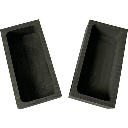 2PCS 1kg Graphite Ingot for Silver Gold Casting Mold Mould Graphite Crucible Melting Casting Refining