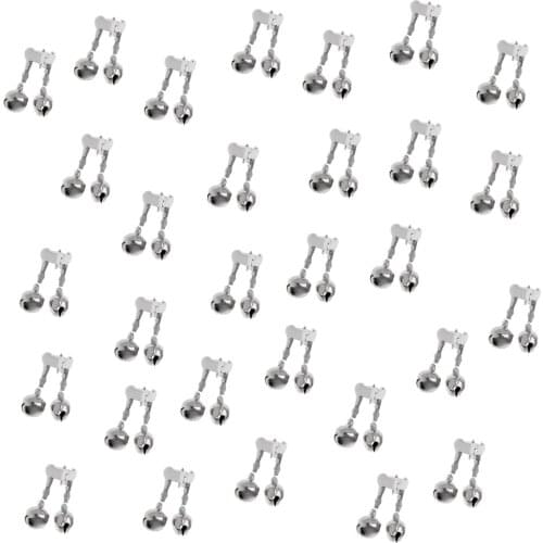 30Pcs Twin 2 Bells Ring Fishing Bite Lure Alarms Rings Rod Tip Alert Rings Clamp on Fishing Rod