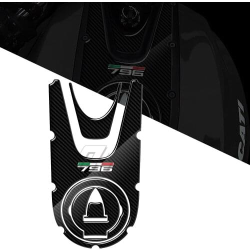 3D Carbon-look Motorcycle Gas Cap Sticker Tank Pad Protector Case for Ducati Monster 796 2008-2014