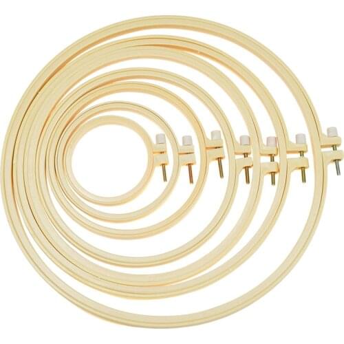 7-32cm Wood Ring Frame DIY Embroidery Hoops Screw Chinese Traditional DIY Needlecraft Cross Stitch Sewing Tools Bamboo Circle