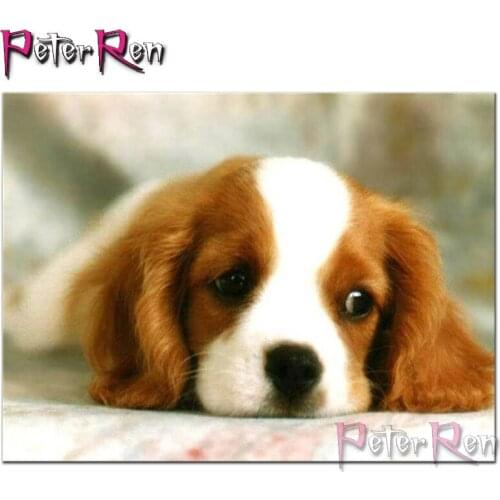 Diamond Painting Animal 5d Full Mosaic Picture of Rhinestone Pulsatilla dog Diamond Embroidery Poppy Childrens gift decorations