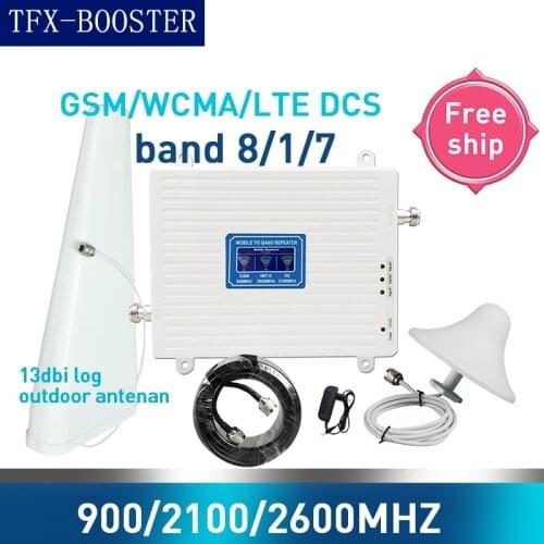 TFX-BOOSTER 13dbi gain antenna 900/2100/2600mhz Tri-Band GSM WCDMA Repeate 2G 3G 4G CellPhone Booster 70dB GSM UMTS LTE Mobile