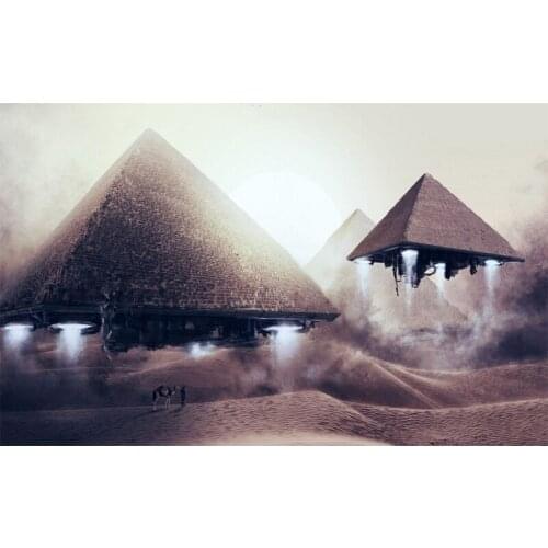 D0763 Sunset Egypt pyramids Silk Fabric Poster Art Decor Indoor Painting Gift