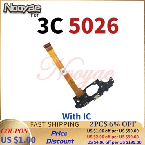 For Alcatel 3C 5026 5026D 5026A USB Dock Charging Port Charger Plug Board Flex Cable With Microphone MIC + Tracking
