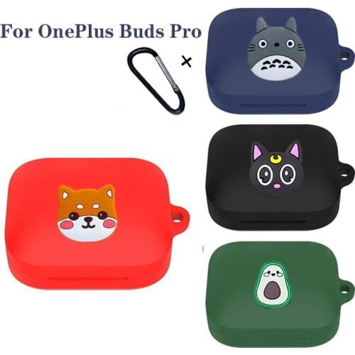 For OnePlus Buds Pro TWS Wireless Bluetooth Earphones Cover For one plus BudsPro 1+Pro Solid Color Non-slip Silicone Case