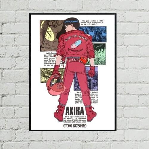 Akira Movie Anime Poster Art Canvas Print Picture Poster Gift Artwork
