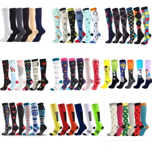 Dropship Compression Socks Men Women Football Outdoor Sports Socks For Anti Fatigue Pain Relief Knee Prevent Varicose Veins Sock