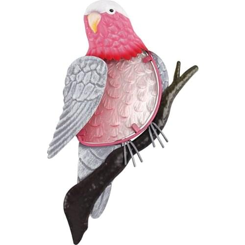 Metal Parrot Bird Wall Artwork of Garden Decoration Outdoor Statues for Home Decoration Miniatures Accessories Sculptures