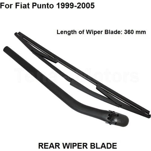 New For Fiat Punto 1999-2013 Rear Windshield Windscreen Window Wiper Arm Blade Set Complete
