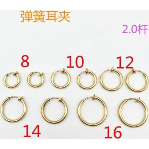 Pair Men Women Clip-on Gold Fake Earrings No Pierced Earcuff Ear Clip Earrings Without Piercing Street Pop Punk Jewelry