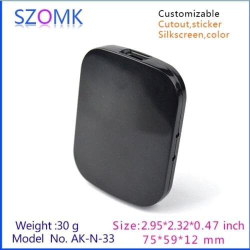 Electronics plastic sensor shell enclosure (4pcs) 75*57*12mm small portable radio plastic enclosure, handheld plastic switch box