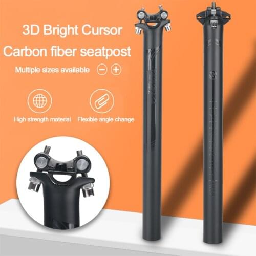 New 27.2/30.8/31.6mm Carbon Fiber Bike Seatpost Adjustable Seatpost Mountain Bicycle Seat Post For MTB Road Bike BMX