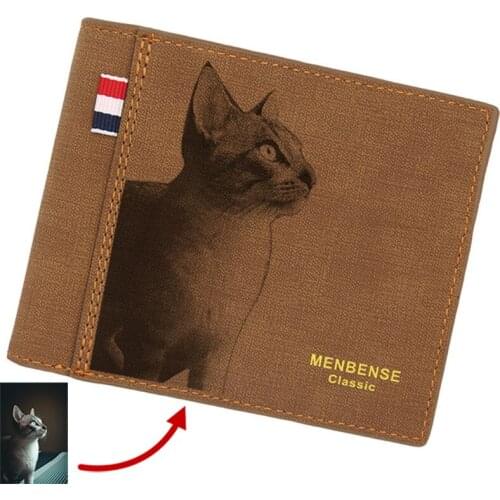 Simple and Stylish Diy Custom Photo Lettering Picture Holiday Gift Wallet Custom Wallet Ultra-Thin Young Students