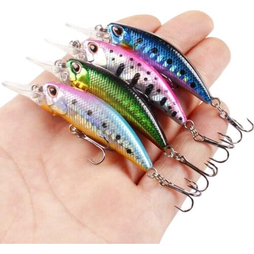 1Pcs Sinking Minnow Fishing Lures Wobblers 6.5cm 5g Iscas Artificial Plastic Hard Bait 3D Eyes Crankbait Bass Pesca Tackle