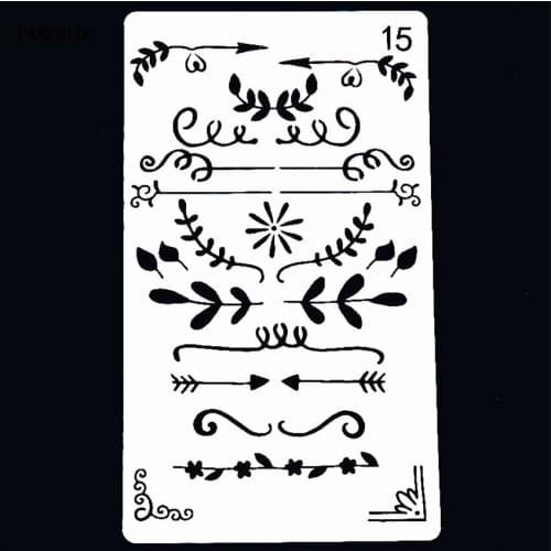 Leaf lace scrapbook stencils spray plastic mold shield DIY cake hollow Embellishment printing lace ruler Valentines Day