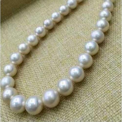 Jewelry Free Shipping Huge natural 13-16mm south sea genuine round white pearl necklace 18"