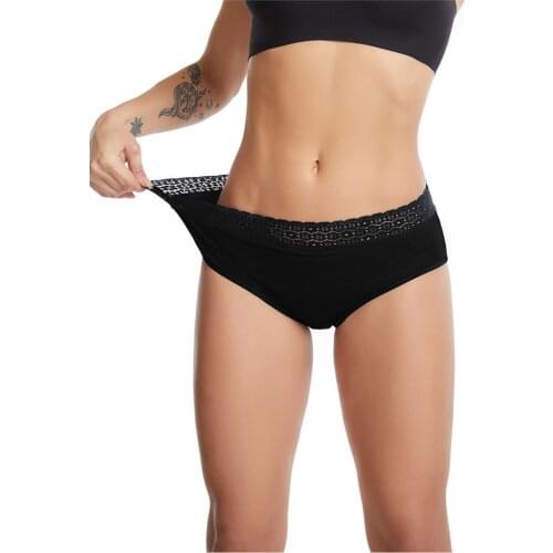 Womens Period Cotton Panties Menstrual Underwear Female Physiological Pants Leak Proof Bikini