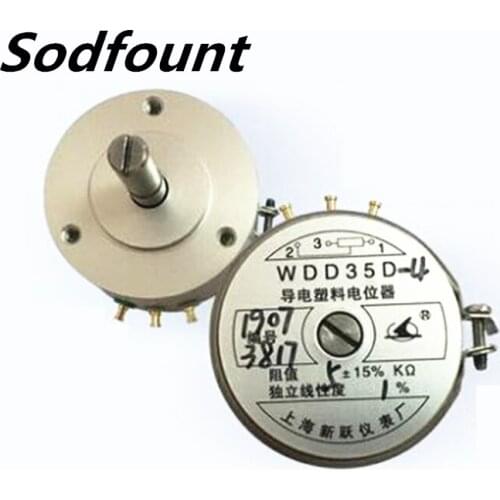 1pcs 2W WDD35D-1 0.1% precision conductive plastic potentiometer 1K 2K 5K 10K