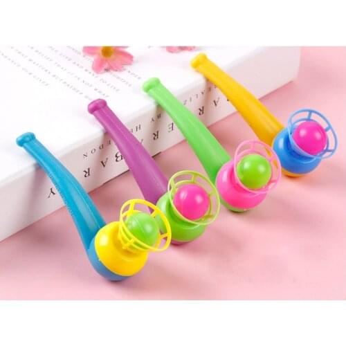 1pc Funny Blow Pipe Balls Toy Party Kids Outdoor Toys Interactive Rubber Ball Gifts for Kid Hot Sale