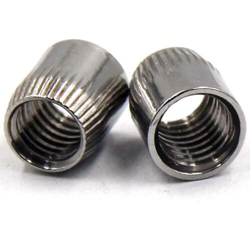10Pcs M6*10 M8*10 M8*12 304 Stainless Steel Knurled Tapered Nut