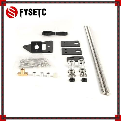 3D Printer Part Dual Z axis Upgrade Kit Dual Z Tension Pulley Set For Ender-3 3D Printer Single Motor Dual Z-axis