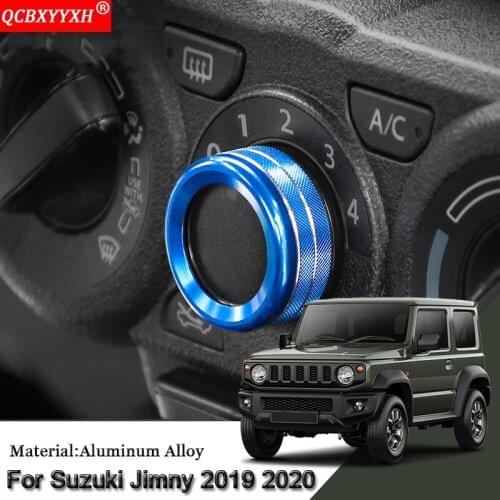 Car Styling 4pcs Car Air Conditioning Control Switch Knob Ring Case Sequins Automobiles Accessories For Suzuki Jimny 2019 2020