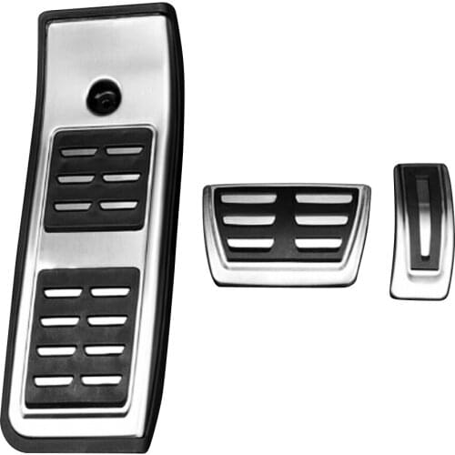 Car Styling Stainless Steel Sport Foot Rest Fuel Brake Pedal Plate Cover Set For Audi A6 S6 C8 2018-2020 Car Accessories