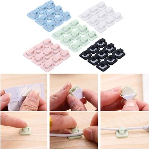 Car Wire Clip USB Cable 18Pcs Sticker Fixed Clamp Clips Fastener Charger Clasp Retaining In Auto Accessories Holder Car-styling