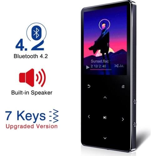 ICEICE Bluetooth MP3 Player with Speaker Touch key Built-in 8GB 16GB HiFi Metal Mini Portable Walkman with radio FM recording